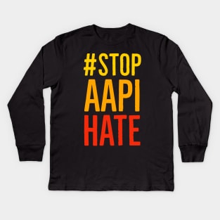 Stop AAPI Hate Kids Long Sleeve T-Shirt